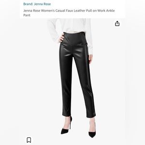 Jenna Rose faux leather black pants